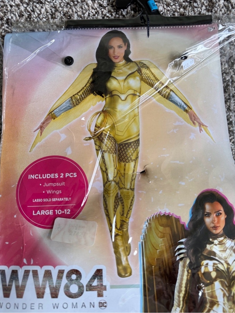 DC Wonder Woman 1984 Golden Armor Costume Adult Size L - Picture 12 of 13
